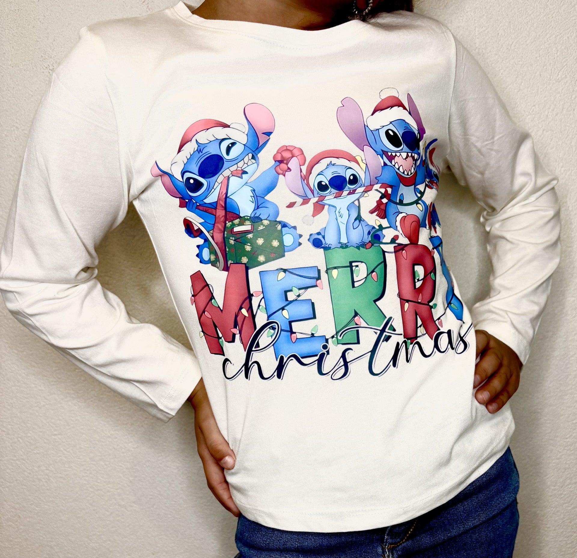 T-shirt à manche longue stitch Noël