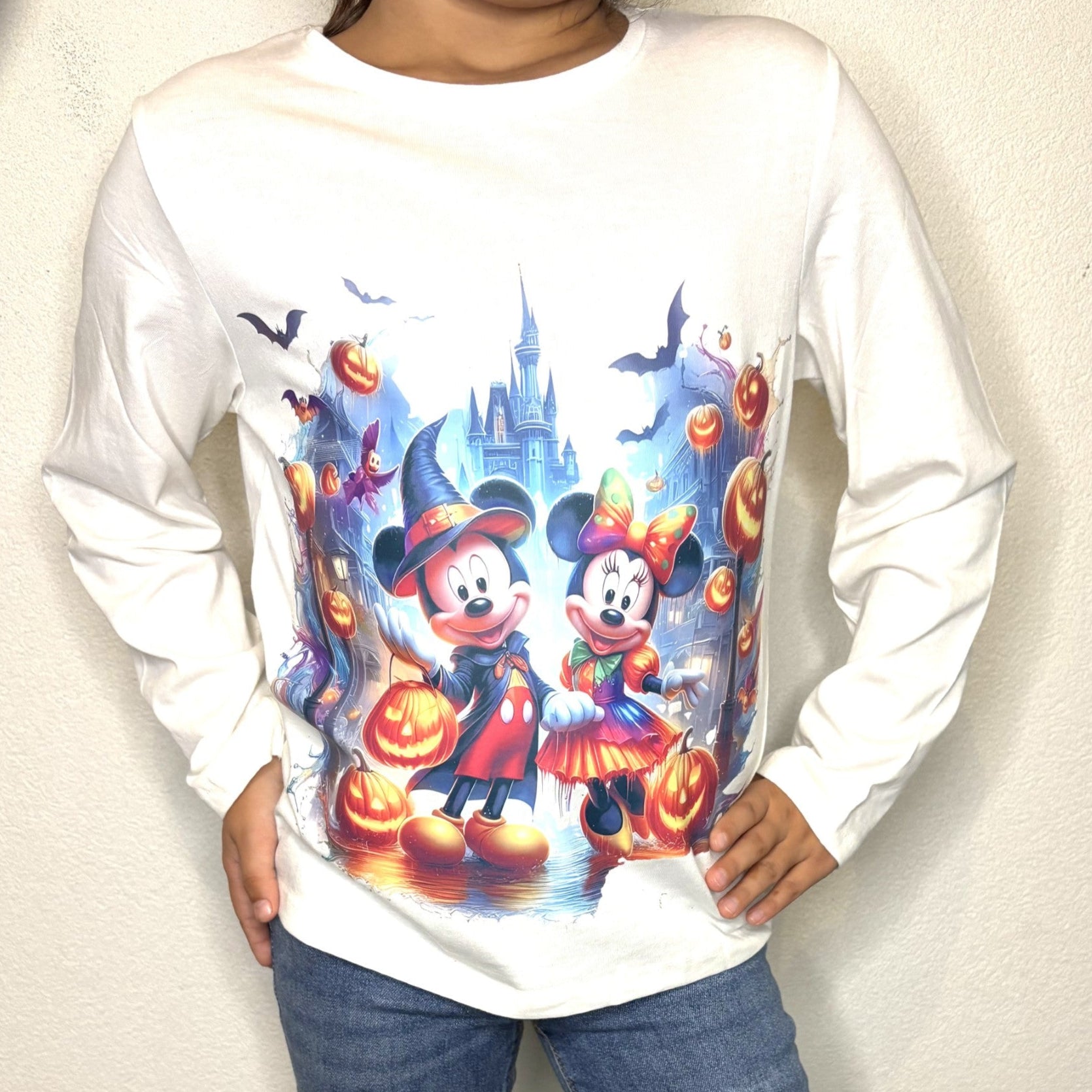T-shirt à manche longue stitch Halloween